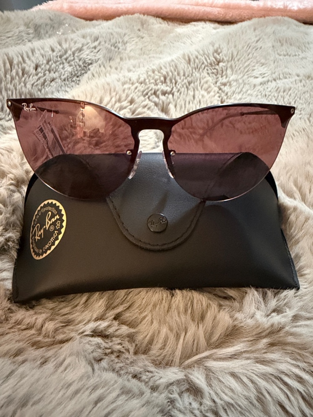 Ray-Ban Women's Rose Rimless Cat Eye Sunglasses